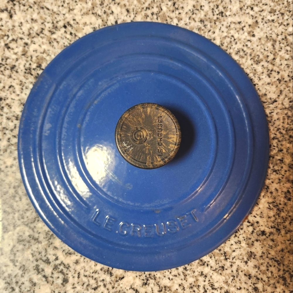 Le Creuset Blue Cast Iron Lid